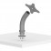 On-Surface Mounting Detail | Fixed Desk / Table Mount [Front Iso Exploded View] - Light Grey