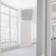 Removable Fixed Glass Mount - iPad Mini 1, 2 & 3 - White [Behind Glass View]