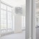 Removable Tilting Glass Mount - iPad Mini 1, 2 & 3 - White [Behind Glass View]
