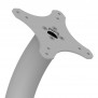 Fixed VESA Floor Stand - Light Grey [Front Iso Head View]