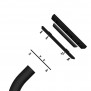 Fixed VESA Floor Stand - Samsung Galaxy Tab A 8.0 - Black [Tablet Assembly Side View]