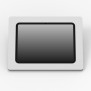 Foldable Kick Stand Enclosed Microsoft Surface Pro 8 & Pro X Mount [Front Tilted View] - Light Grey