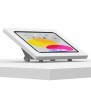 Flippable Desk Stand w. VESA Enclosure - White [Front Iso View]