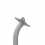 Fixed VESA Floor Stand - Light Grey [Back Iso Head View]