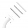 Fixed VESA Floor Stand - Lite Samsung Galaxy Tab A9 8.7 - White [Tablet Assembly Side View]