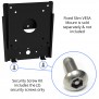 VidaMount Fixed VESA Slim Wall Mount Security Screw Kit, with bracket demo [Front Iso View]