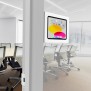 Permanent Fixed Glass Mount - 10.9-inch iPad 10th Gen - White [Isometric View]