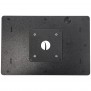 Black VESA 75/100 Adapter w. Cable Exit [Back Ortho View Assembled with VESA Enclosure]
