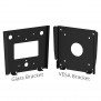 Disassembled Fixed Glass-ready Mounting Bracket [Front Lateral Exploded Iso View]