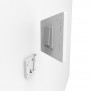 Disassembled View | Enclosed iPad Mini 4 & 5 ChargeDOCK Wall Mount [Behind-the-tablet View] - White