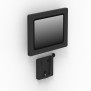 Disassembled View | Enclosed iPad 2, 3 & 4 ChargeDOCK Wall Mount [Front Iso View] - Black