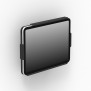 OpenVESA Samsung Galaxy Tab S10 FE 10.9" EZ ChargeDOCK Wall Mount [Front Iso View] - Black