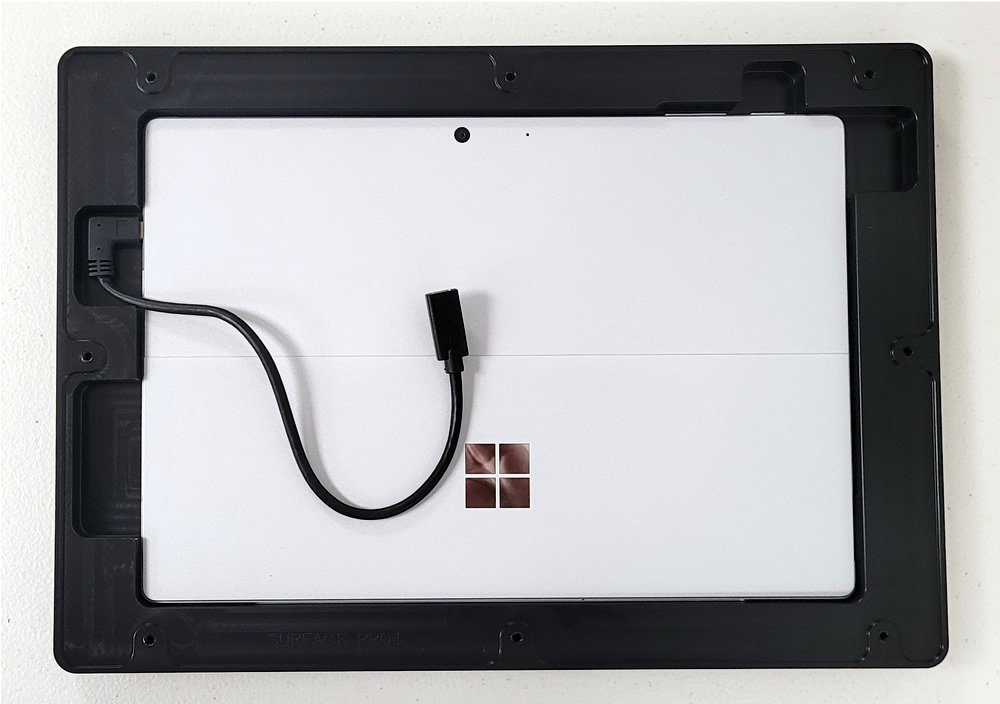 back view of Microsoft Surface Pro tablet with detachable keyboard removed