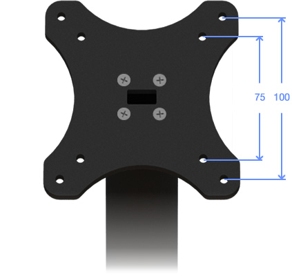 VESA 100-75 Compatible Surface Mount