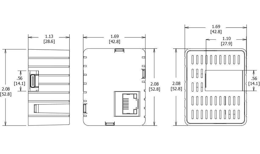48V VidaPower&reg; VidaCharger Lite&trade; Adapter Dimensions