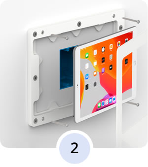 Exploded view of an iPad VidaMount Installation