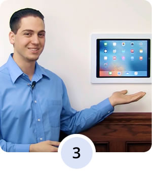 Person enjoying a completed iPad VidaMount Installation