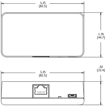 Redpark CAT5 to USB Adapter Dimensions