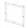 Cover only, Front Inside Iso Landscape View - White - On-Wall iPad / Tablet Enclosure