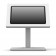 Portable 360 Rotating & Tilting Enclosed iPad Pro 13" (M4) Stand [Front Ortho View] - Light Grey