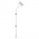 Fixed VESA Floor Stand - 10.9-inch iPad 10th Gen - White [Full Assembly Side View]