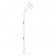 Fixed VESA Floor Stand - Open Samsung Galaxy Tab S10+ Plus 12.4"  - White [Full Assembly Side View]