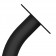 VESA Plate Detail | Fixed Floor Stand [Side Ortho View] - Black