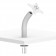Behind-the-Surface Mounting Detail | Fixed Desk / Table Surface Mounting Bracket [Front Iso Exploded View] - White