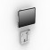 Disassembled View | OpenVESA  Samsung Galaxy Tab S6 Lite 10.4 ChargeDOCK Wall Mount [Front Iso View] - White