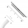 Fixed VESA Floor Stand - 12.9-inch iPad Pro 4th Gen - White [Tablet Assembly Side View]