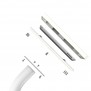 Fixed VESA Floor Stand - Microsoft Surface Pro 9 - White [Tablet Assembly Side View]