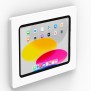 Front Iso Landscape View - White - On-Wall iPad / Tablet Enclosure