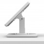 Portable 360 Rotating & Tilting Enclosed iPad Pro 11" (M4) Stand at 45º Tilt Backward [Side Ortho View] - White