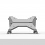 Flippable Desk Stand - No Tablet Enclosure [Front View] - Light Grey