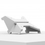 Flippable Desk Stand - No Tablet Enclosure [Front Iso View] - White