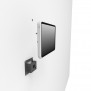 Exploded Assembly | Tilting Lite Samsung Galaxy Tab A9 8.7 Enclosure aligned with Wall Mount [Side Iso View] - White