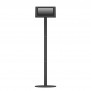 Enclosed Samsung Galaxy Tab A11+ 11" Fixed Floor Stand [Front Ortho View] - Black