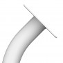 VESA Plate Detail | Fixed Floor Stand [Side Ortho View] - White