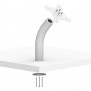 Behind-the-Surface Mounting Detail | Fixed Desk / Table Surface Mounting Bracket [Front Iso Exploded View] - White