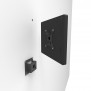 Exploded Assembly | Tilting Enclosed Samsung Galaxy Tab A11+ 11" Enclosure away from Wall Mount [Side Iso View] - Black