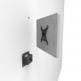 Exploded Assembly | Tilting Enclosed Samsung Galaxy Tab A11+ 11" Enclosure away from Wall Mount [Side Iso View] - Light Grey
