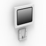 Disassembled View | Enclosed iPad Mini 4 & 5 EZ ChargeDOCK Wall Mount [Front Iso View] - White