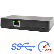 PoE to USB-C Dock for iPad isometric view