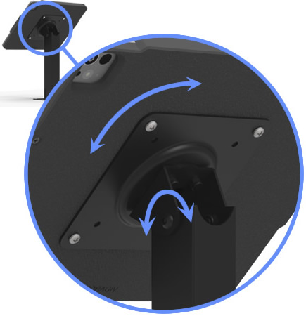 How the 360 Tilting & Rotating Desk Display Works