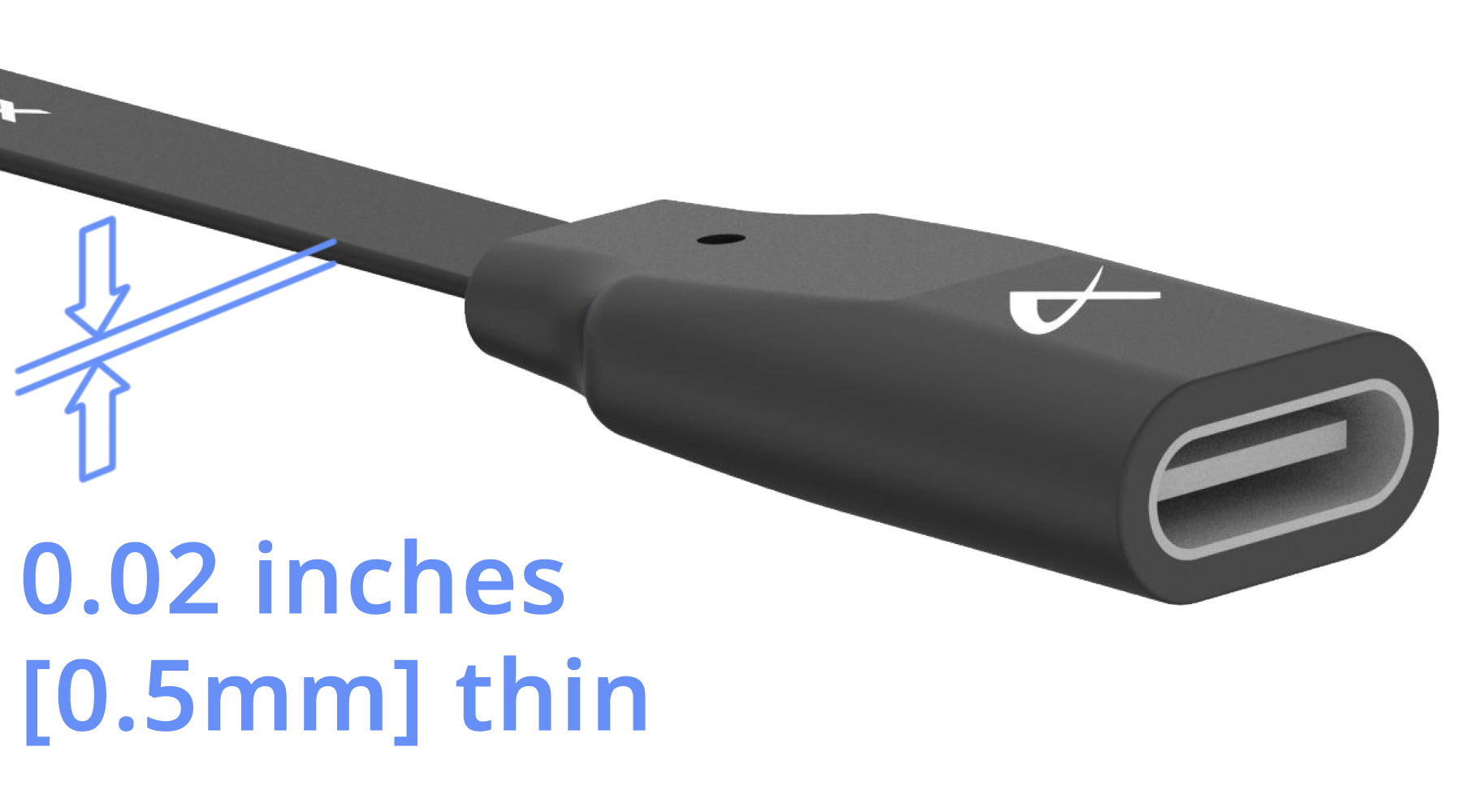 Ultra thin, .02 in or 0.5mm thin ribbon cable