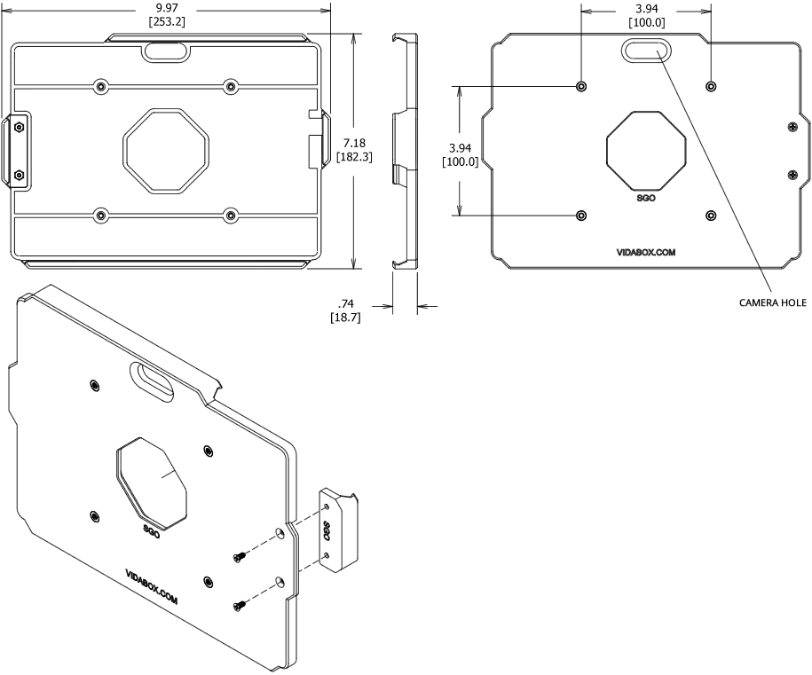 VidaMount OPENVESA Enclosure Microsoft Surface Go