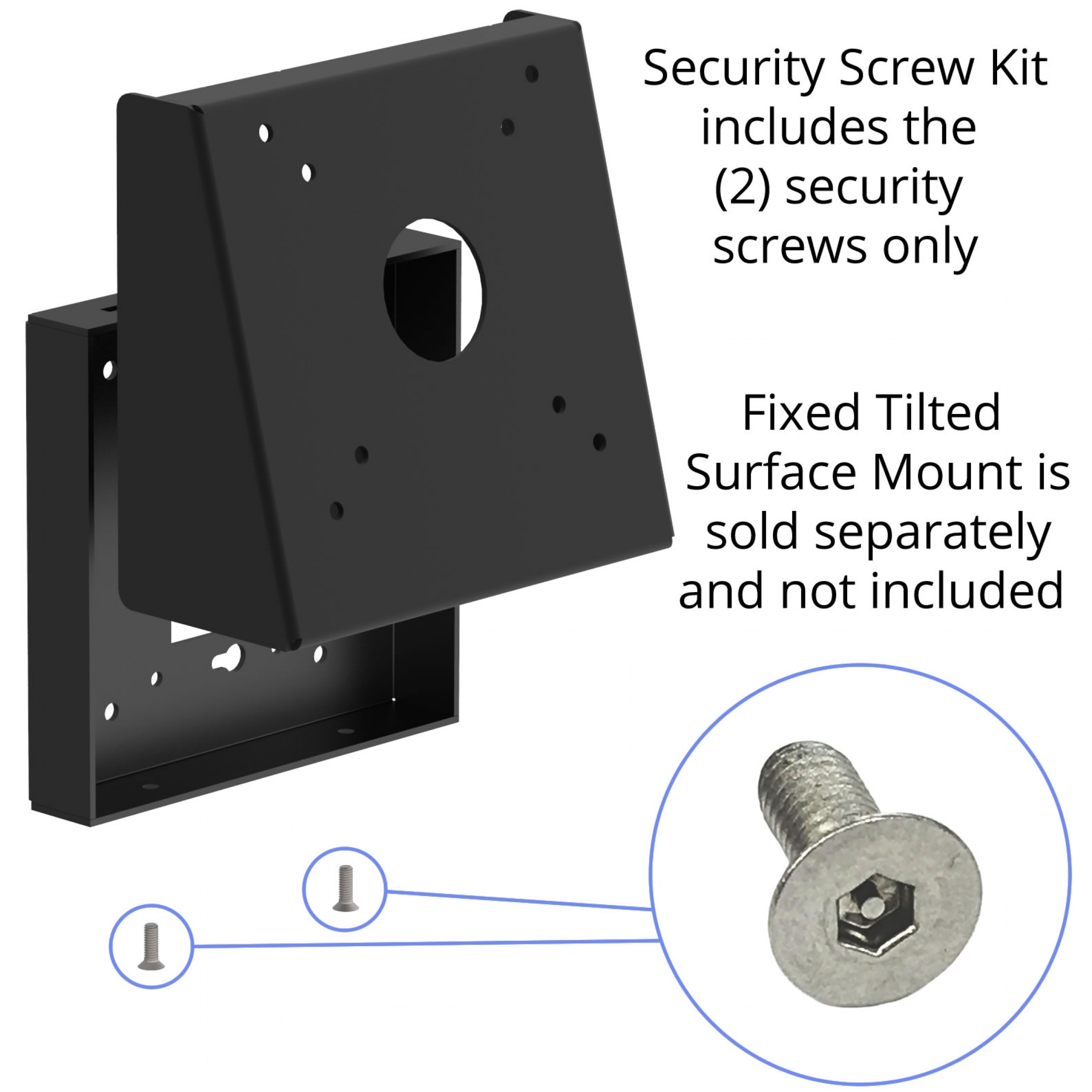 Security Screw Kit For VidaBox VidaMount Fixed Tilted VESA Surface Mounts