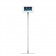 Fixed VESA Floor Stand - iPad Air 1 & 2, 9.7-inch iPad Pro - White [Full Front View]