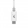 VidaPower High-Wattage USB-C to Lightning 90 degree Cable (White) - Straight USB-C End / Top View