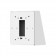 Fixed Tilted Vesa Wall / Surface Mount - 15° angle - White [Wall - Back Isometric View]